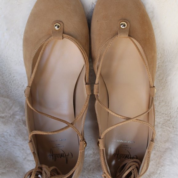 AMALFI by Rangoni Firenze.  Cashmere  (Desert Suede) FLAT SHOES --- NWT - Picture 1 of 15